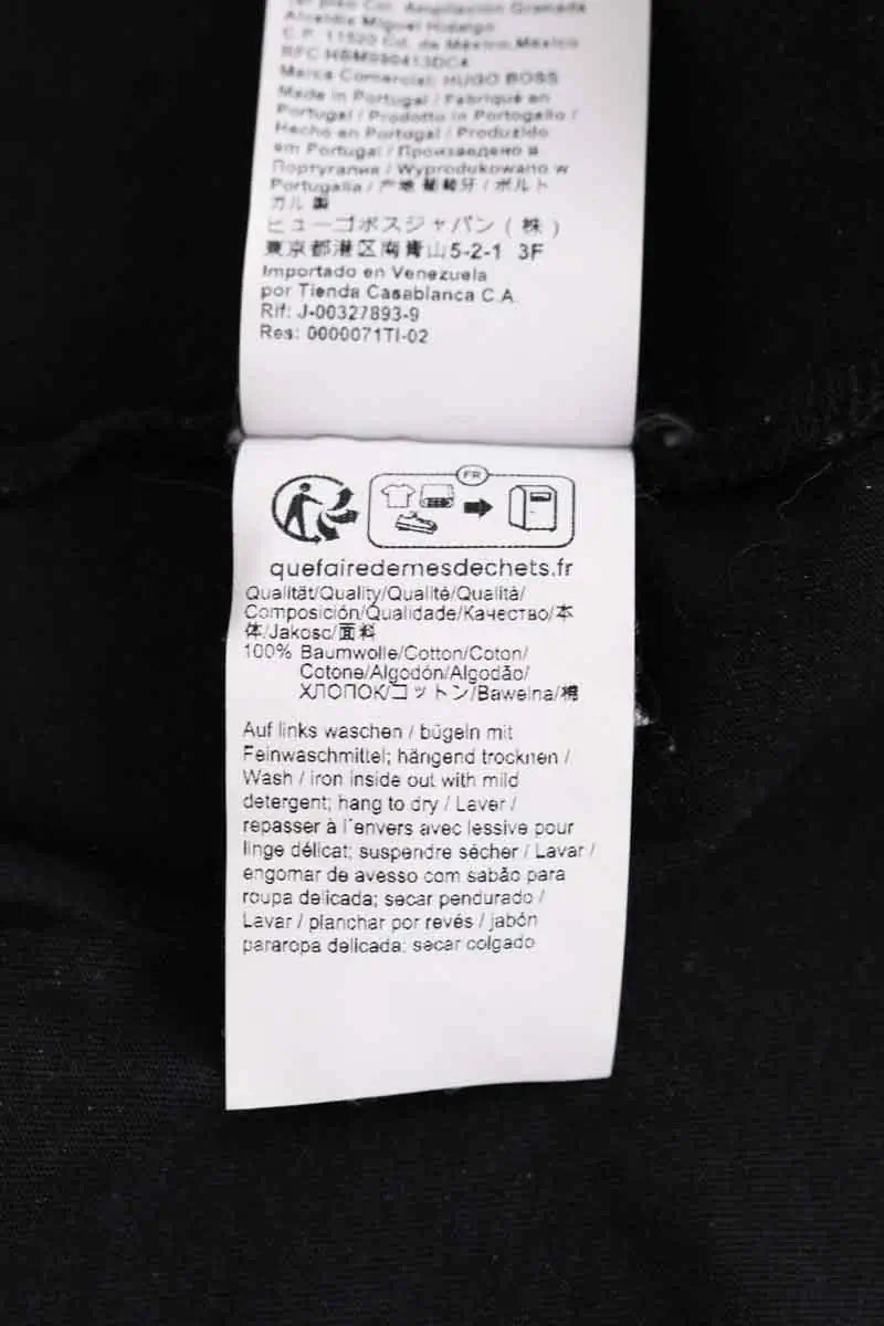 T-shirt Hugo Boss Noir en Coton