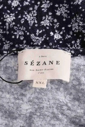 Top sans manche Sézane Marine en Coton