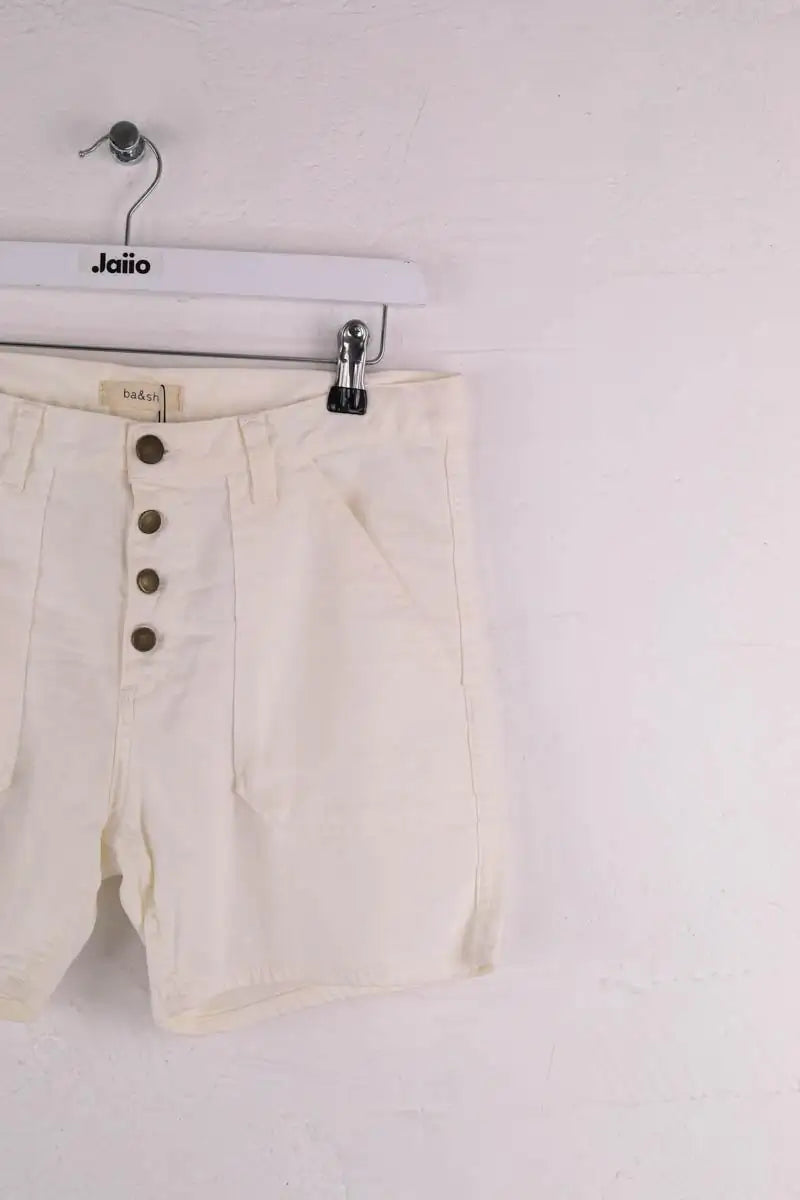 Mini short Ba&Sh Blanc en Coton
