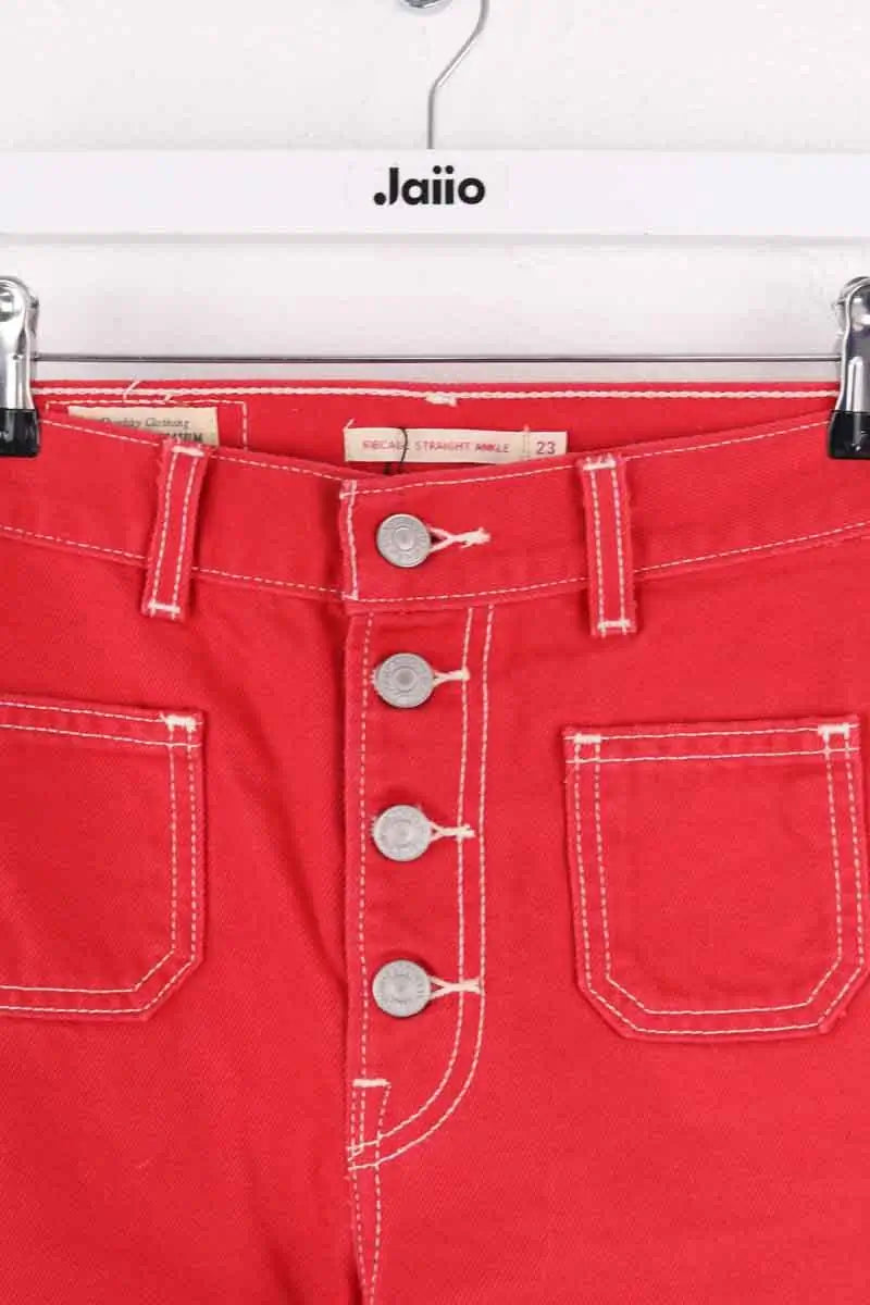 Jean droit Levi's Rouge en Coton