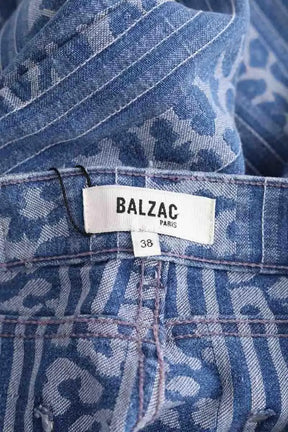 Jean large Balzac Bleu en Coton