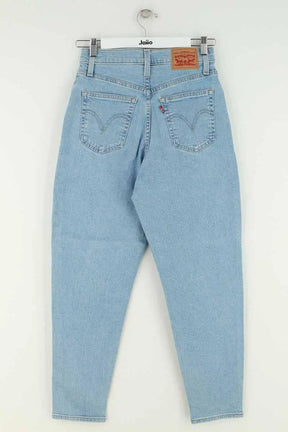 Jean droit Levi's High waisted mom jean Bleu en Coton