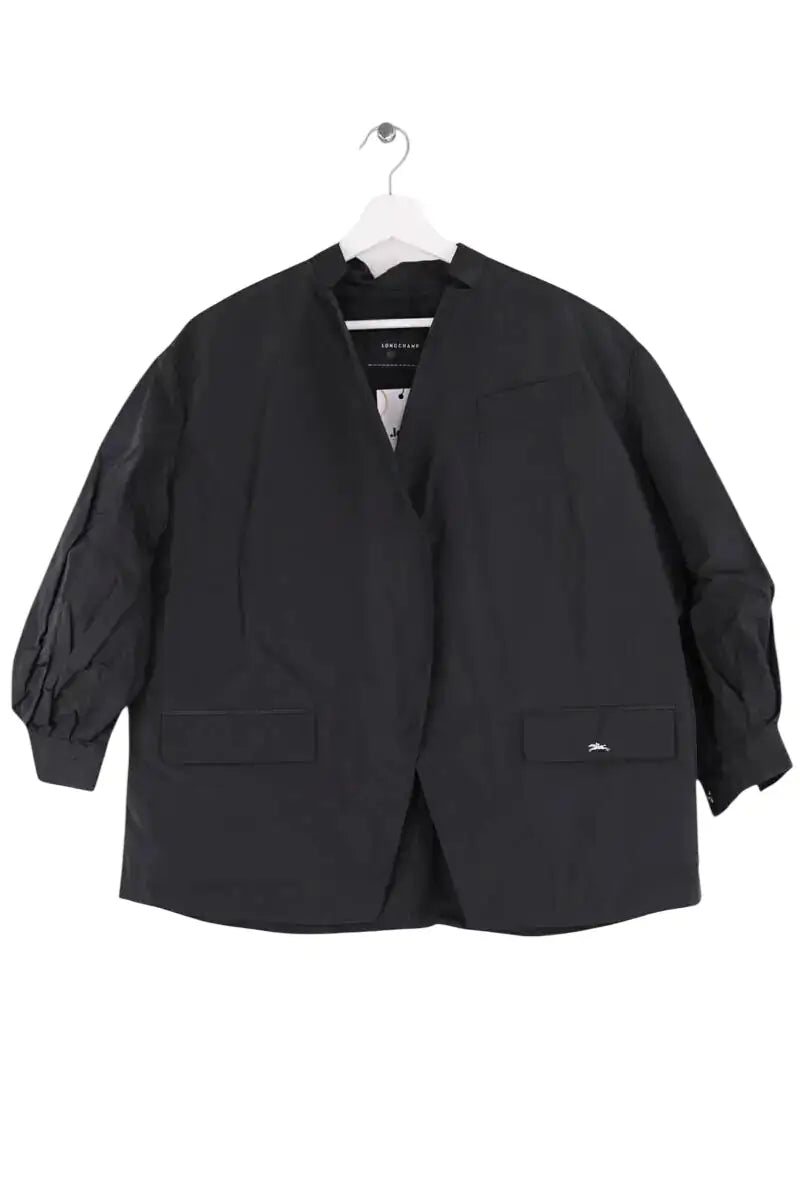 Veste Longchamp Veste Kimono Techno- Taffetas Noir en Synthétique, taille TU - Seconde Main