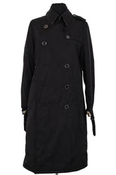 Trench-coat Burberry Noir en Synthétique, taille M - Seconde Main