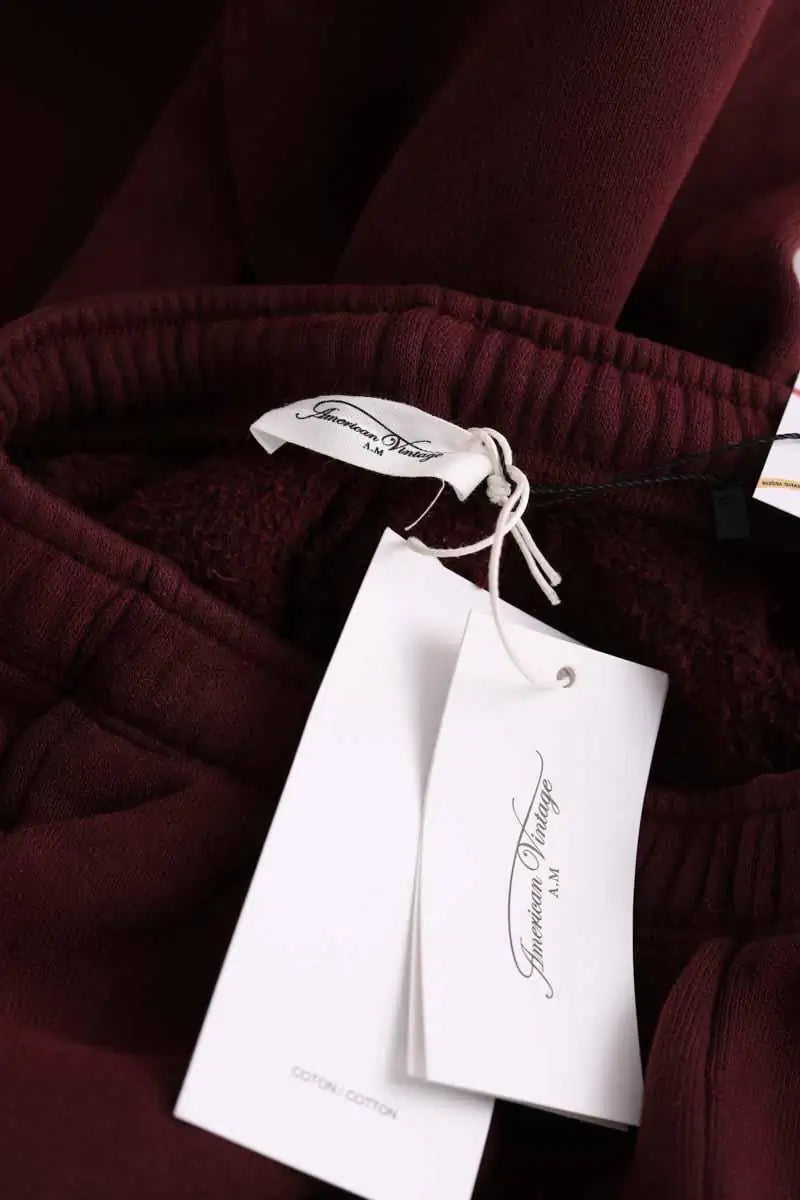 Pantalon de sport American Vintage Bordeaux en Coton