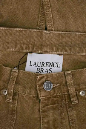 Jean large Laurence Bras Beige en Coton