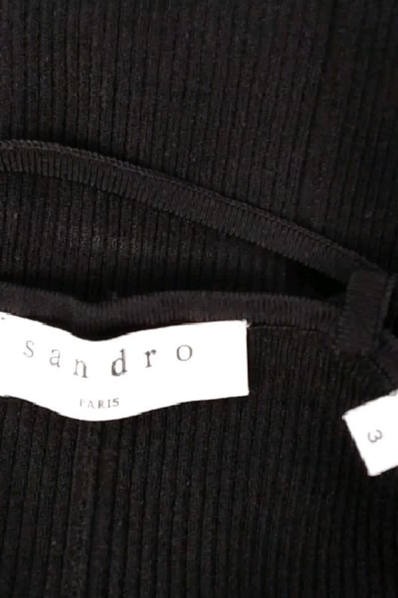 Robe Sandro Noir en Viscose