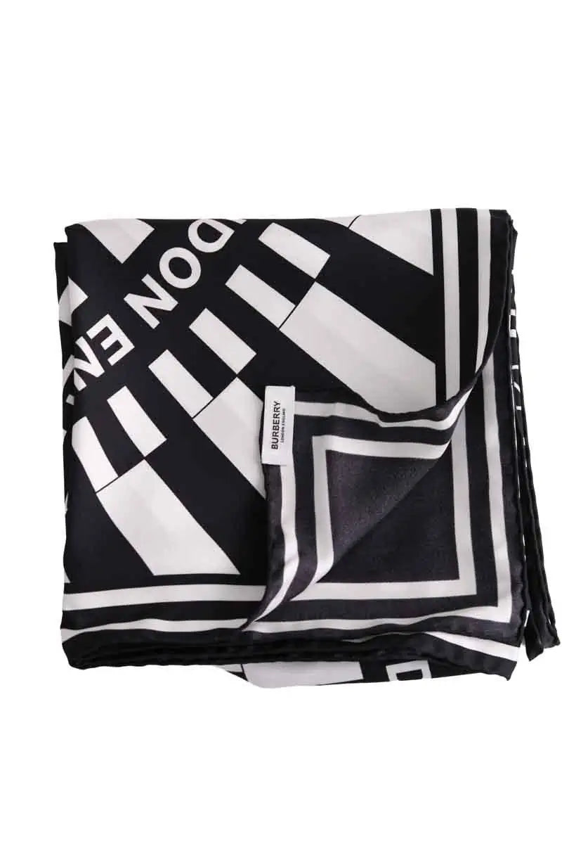 Carré Burberry Noir en Soie