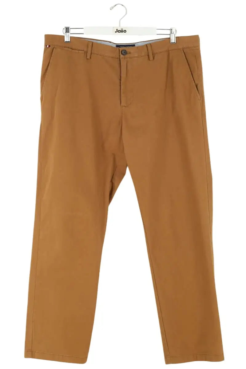 Pantalon droit Tommy Hilfiger Camel en Coton, taille XL - Seconde Main