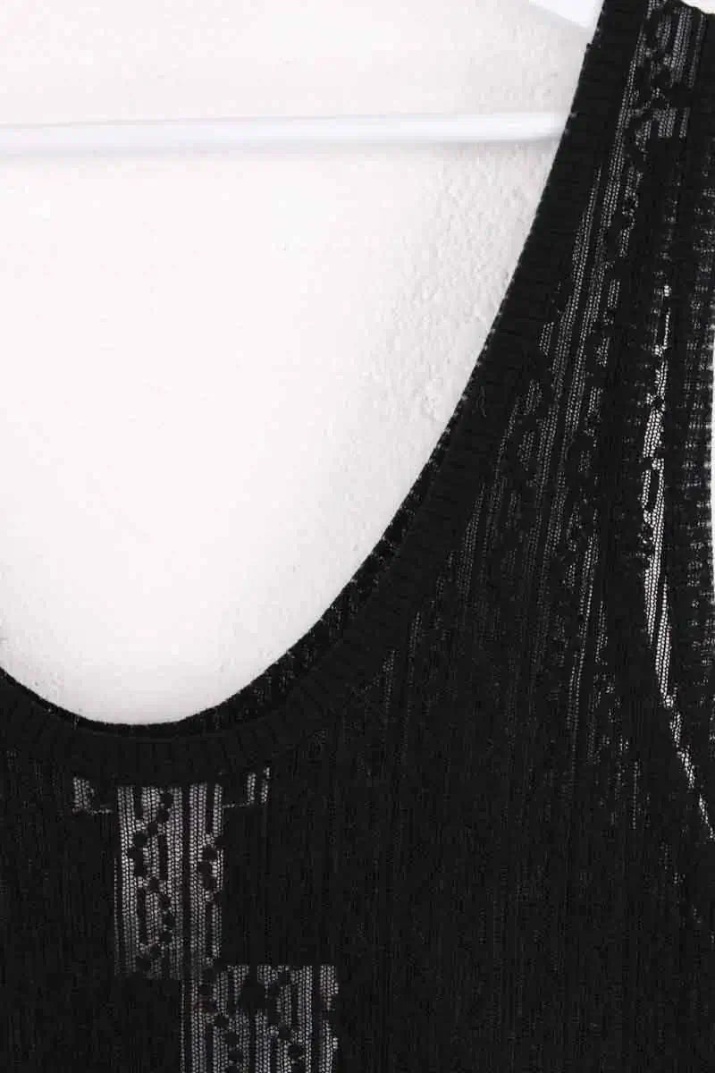 Top sans manche Chloé Noir en Coton