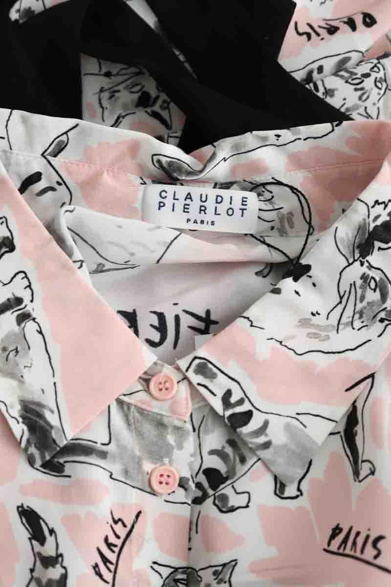 Mi-longueur Claudie Pierlot  Blanc