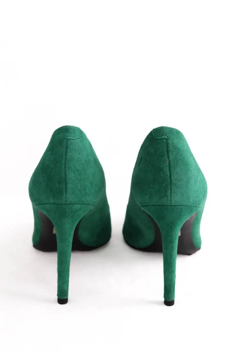 Talons Hugo Boss Vert en Daim
