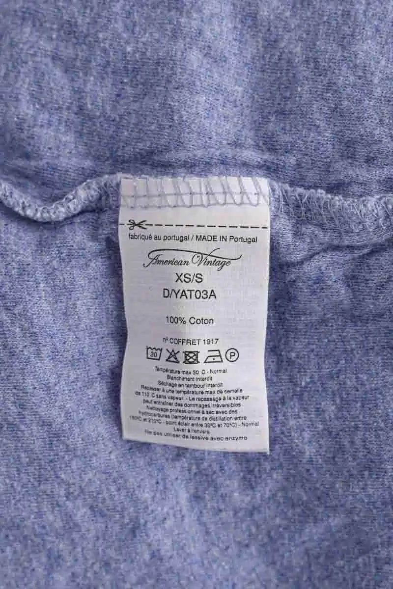 Robe American Vintage Bleu en Coton