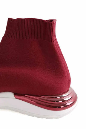 Baskets Salvatore Ferragamo Bordeaux en Tissu