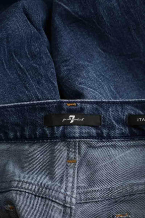 Jean droit 7 For All Mankind  Bleu