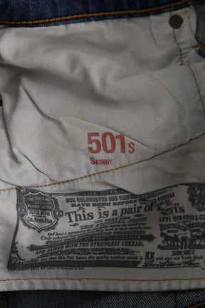 Jean droit Levi's 501 Bleu en Coton