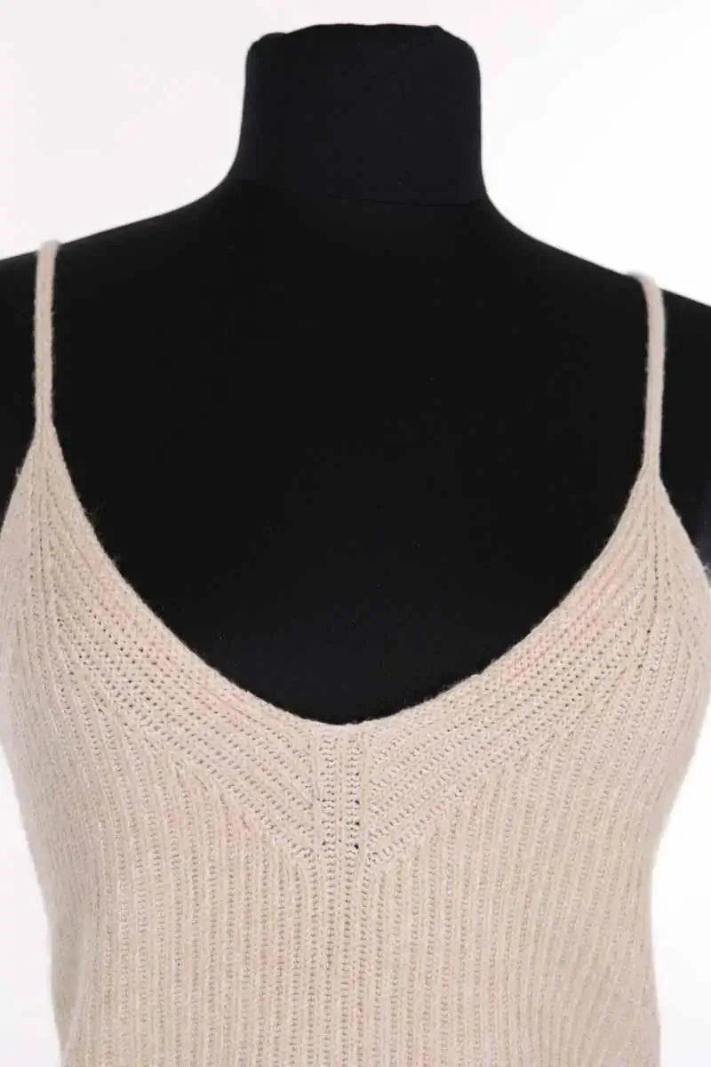 Top sans manche Joseph Ecru en Coton