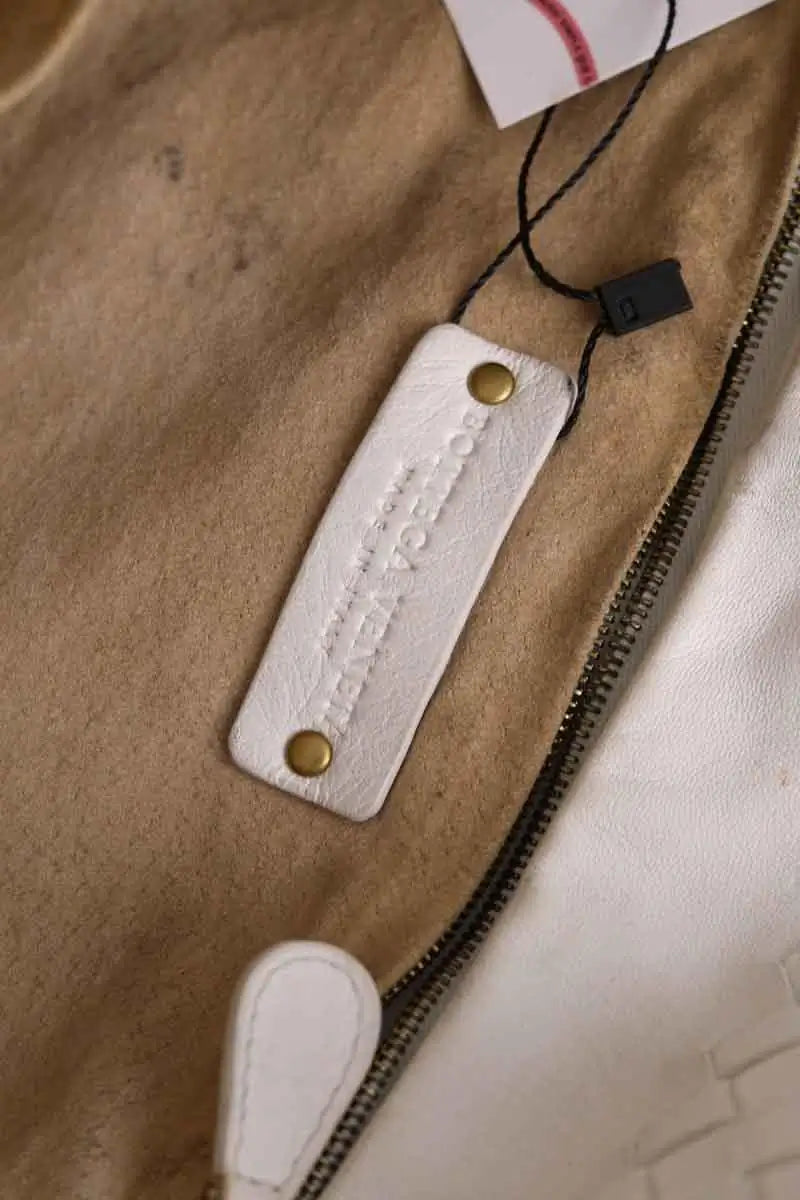 Cabas Bottega Veneta Blanc en Cuir