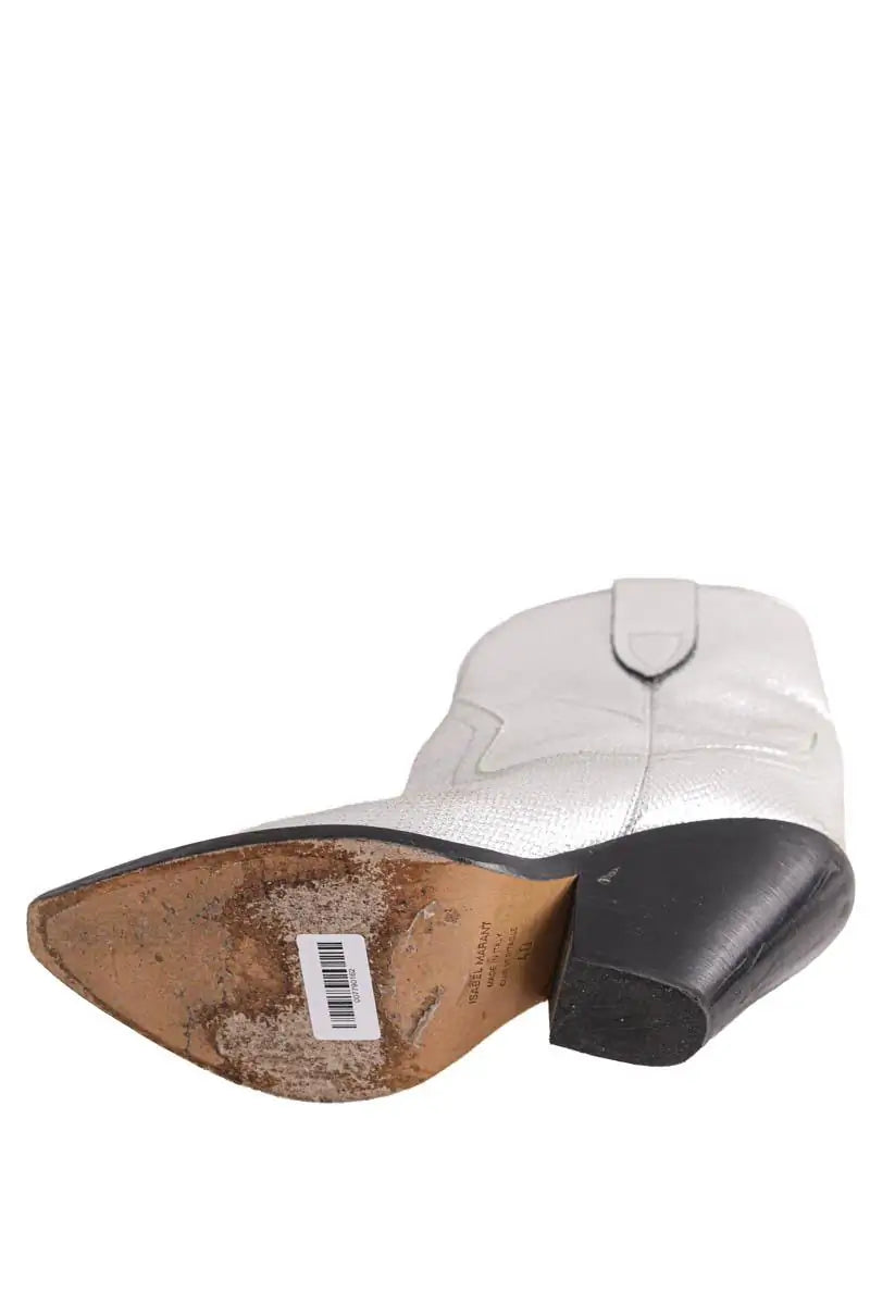 Santiags Isabel Marant Argent en Cuir