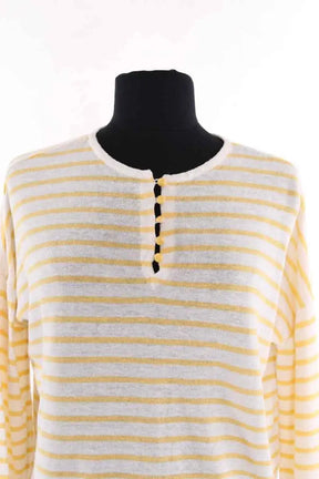 Top Des Petits Hauts Aglaon Jaune en Coton