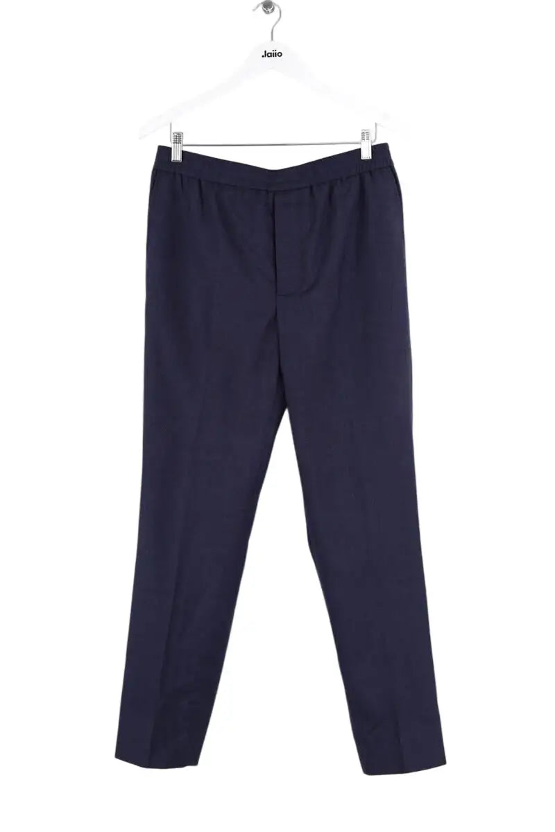 Pantalon droit Ami Bleu en Laine, taille S - Seconde Main
