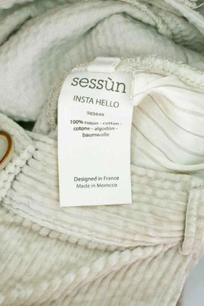 Pantalon Sessun Beige en Coton