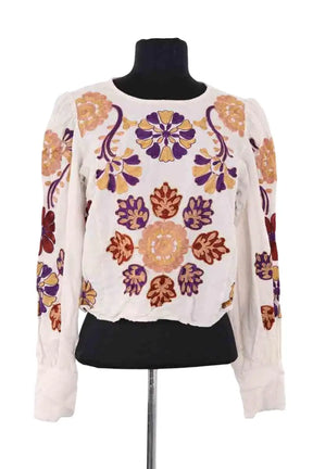 Blouse Sézane Blanc en Coton, taille M - Seconde Main