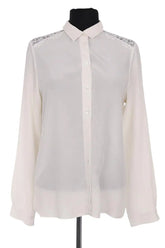 Blouse Sézane Ecru en Synthétique, taille M - Seconde Main