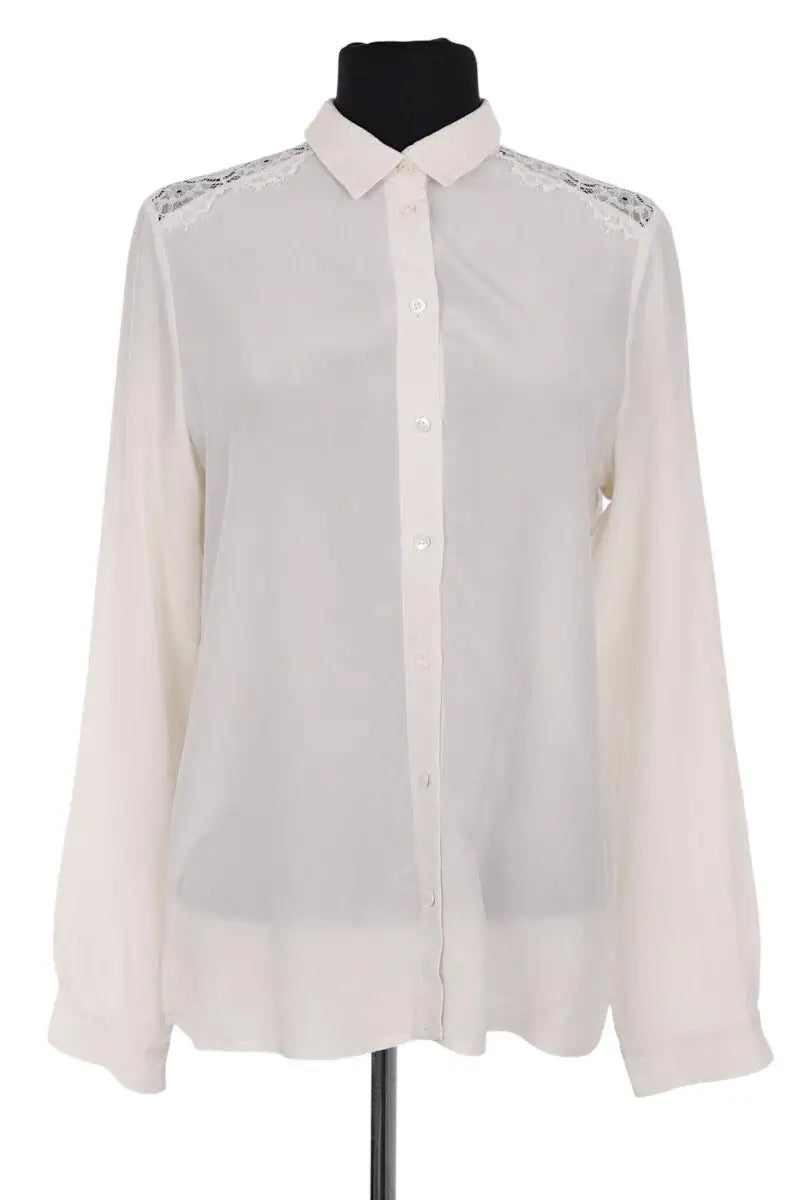 Blouse Sézane Ecru en Synthétique, taille M - Seconde Main