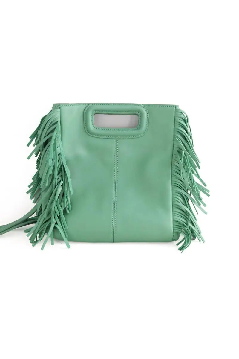 Sac à bandoulière Maje Turquoise en Cuir