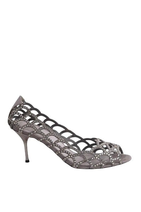 Talons Sergio Rossi Gris en Cuir, taille 38 - Seconde Main