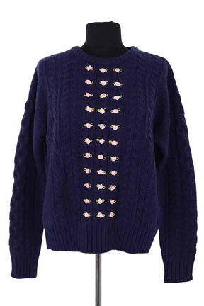 Pull Manoush Marine en Laine, taille M - Seconde Main
