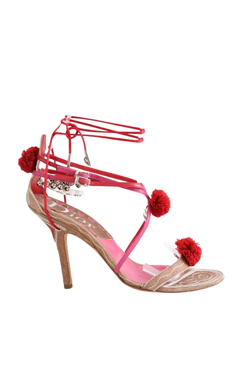 Talons Dior Rose en Cuir, taille 38 - Seconde Main