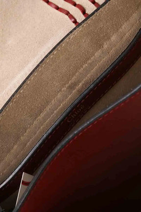 Sac à bandoulière Chloé Marcie Bordeaux en Cuir