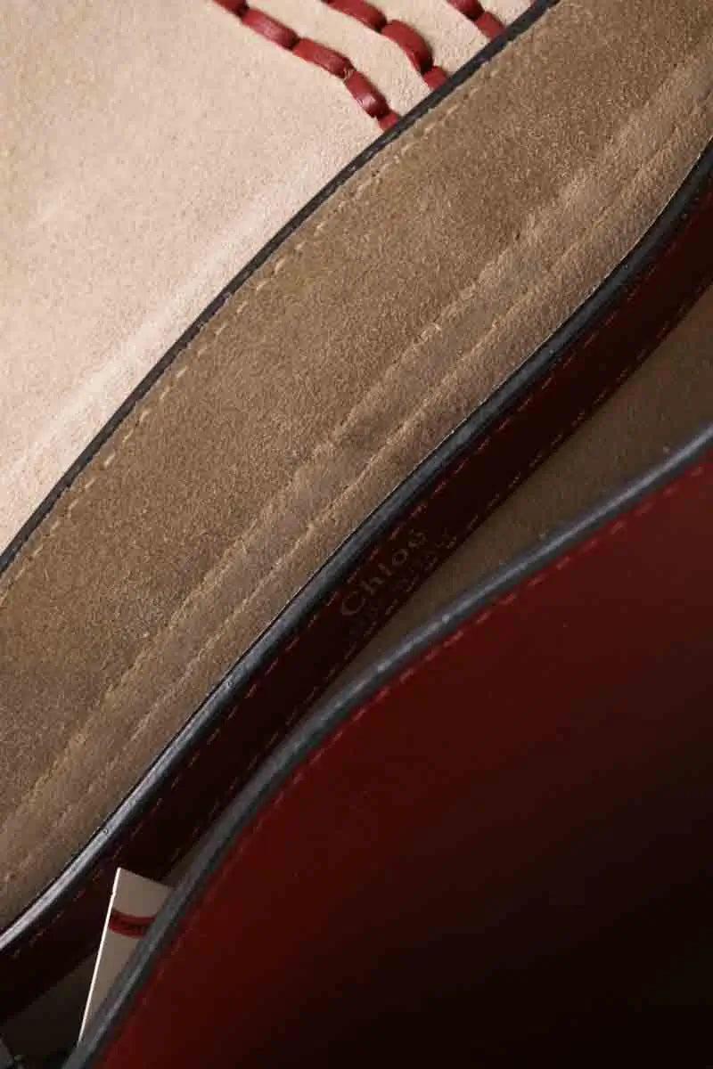 Sac à bandoulière Chloé Marcie Bordeaux en Cuir