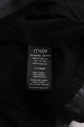 Veste Maje Noir en Cuir