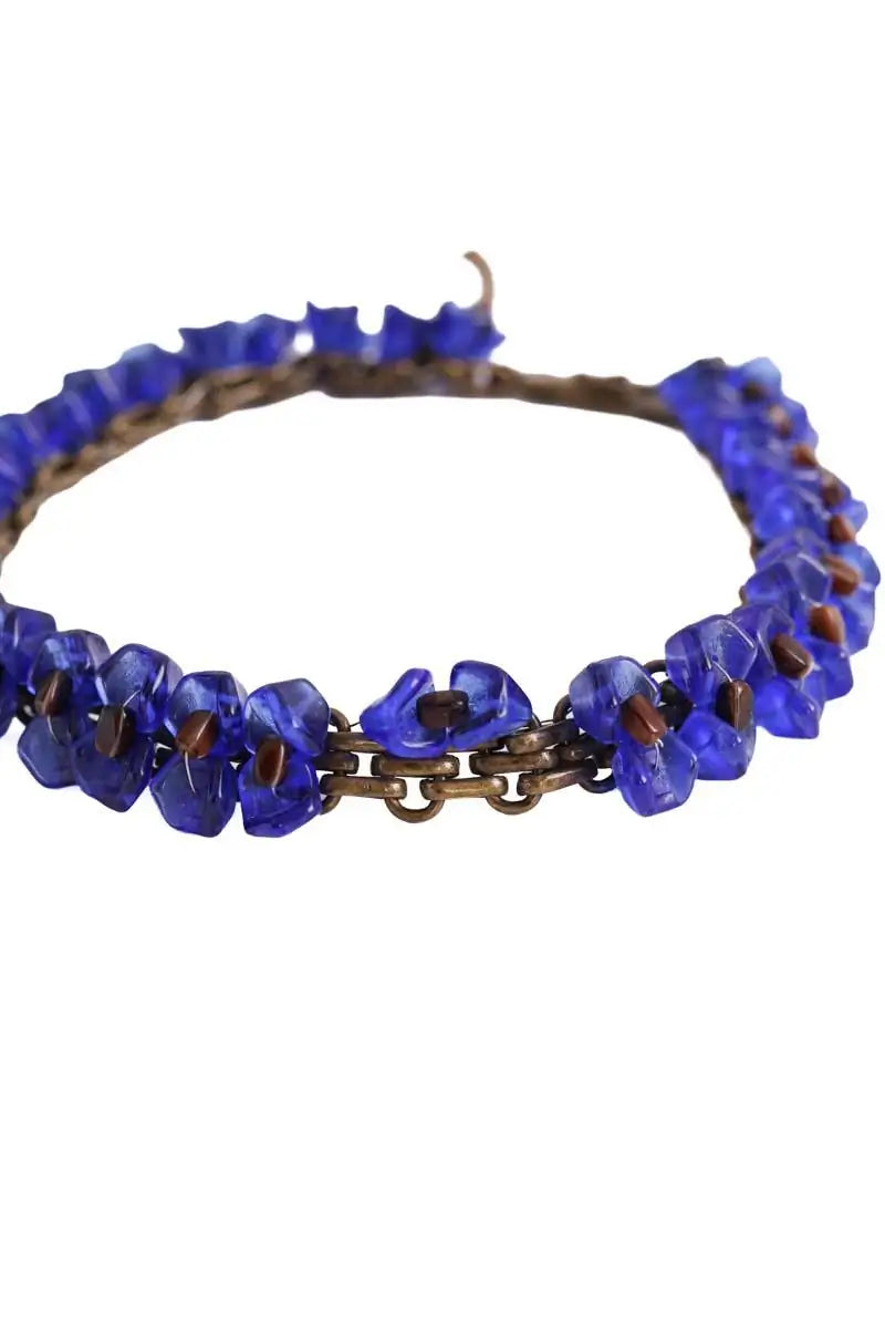Collier Chanel Bleu en Métal