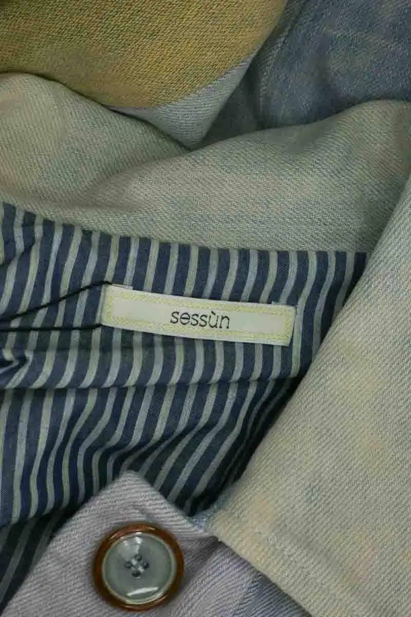 Manteau Sessun Bleu en Coton