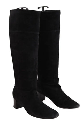 Bottes Hermès Nalla Noir en Daim