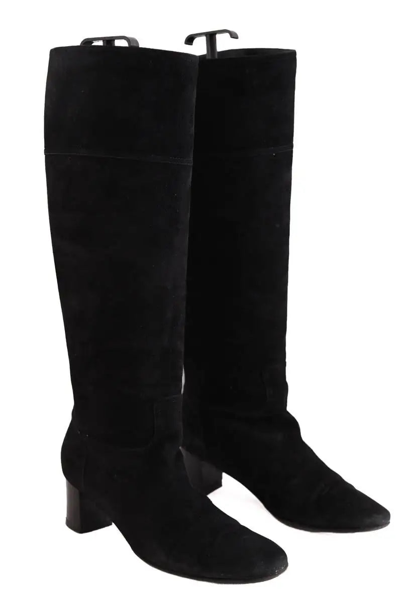 Bottes Hermès Nalla Noir en Daim