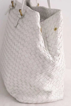 Cabas Bottega Veneta Blanc en Cuir