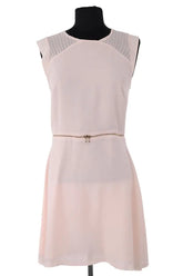 Robe Sandro Rose en Synthétique, taille S - Seconde Main