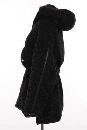 Manteau Maje Noir en Synthétique
