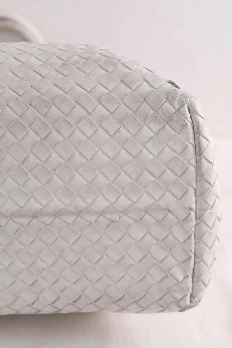Cabas Bottega Veneta Blanc en Cuir