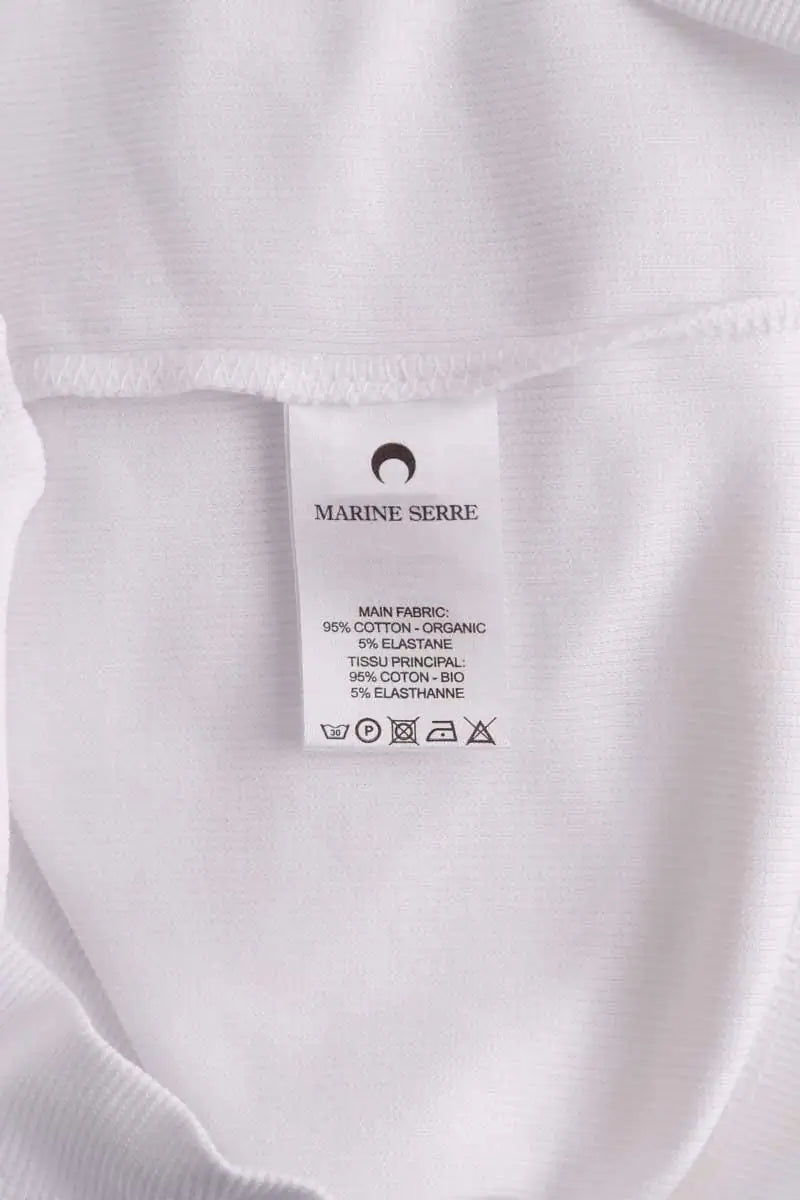 Top Marine Serre Blanc en Coton