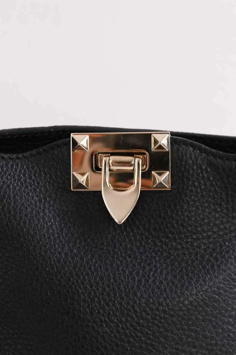 Sac à bandoulière Valentino Stud Noir en Cuir