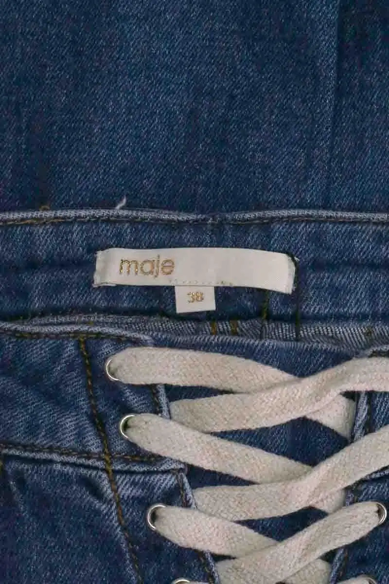 Jean droit Maje Bleu en Coton