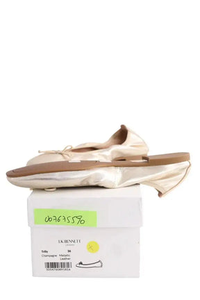 Ballerines LK Bennett Trilly Doré en Cuir