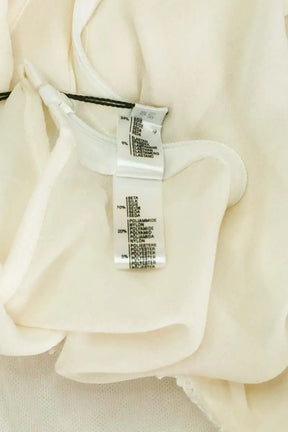 Top sans manche La Perla Beige en Soie