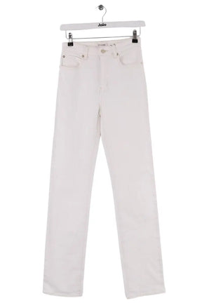 Jean droit Frame Blanc en Coton, taille S - Seconde Main